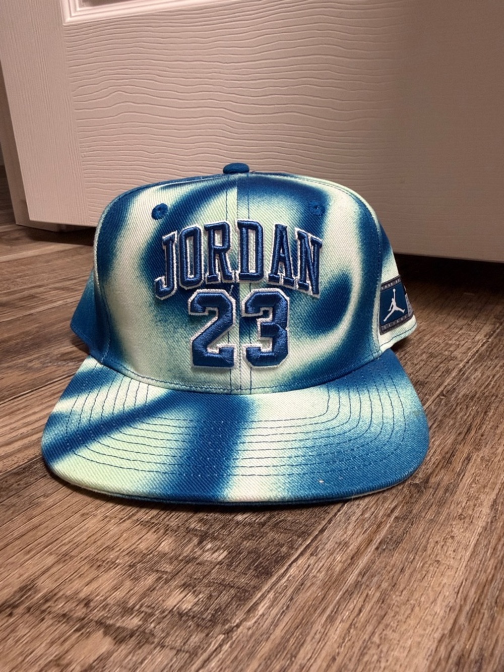 Jordan Tie-Dye Snapback Hat - Blue/White